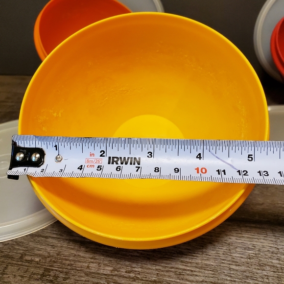 Vintage Tupperware Wonderlier Bowl Set. Fall Harvest Colors. 5x with Lids #233 - Picture 4 of 7